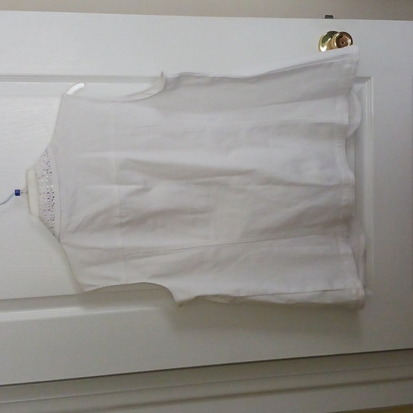 Quacker Factor White Rhinestone Vest - Picture 3 of 4